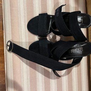 Denim high heeled Sandals